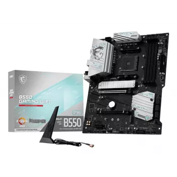 Motininė plokštė MSI B550 GAMING WIFI ATX — AMD B550, Socket AM4, DDR4, 4 DIMM, 128 GB, Wi‑Fi 5, Gigabit LAN