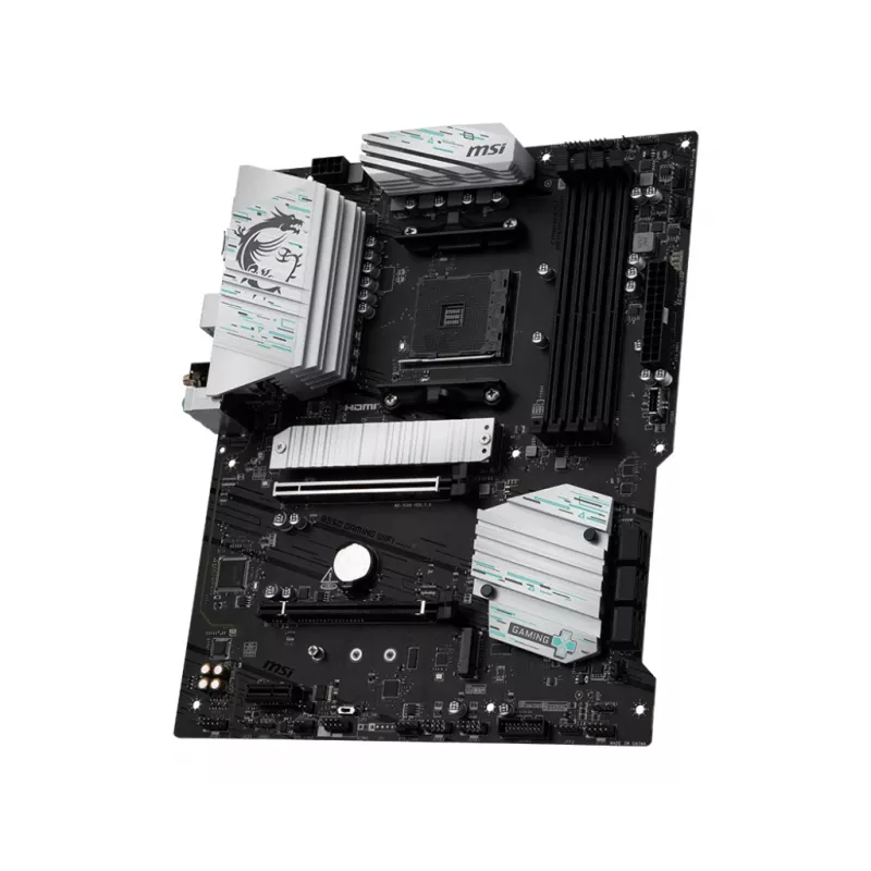 Motininė plokštė MSI B550 GAMING WIFI ATX — AMD B550, Socket AM4, DDR4, 4 DIMM, 128 GB, Wi‑Fi 5, Gigabit LAN