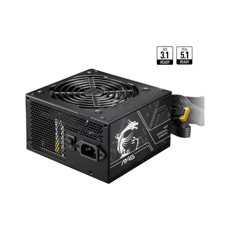 Maitinimo blokas MSI MAG A650BN PCIE5 II 650W 20+4 pin ATX 80 PLUS Bronze Juodas