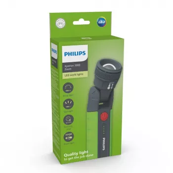 Philips Xperion 3000 LUMX30ZOOMX1 Zoom LED darbinė lempa, 1000 lm, žalia/pilka