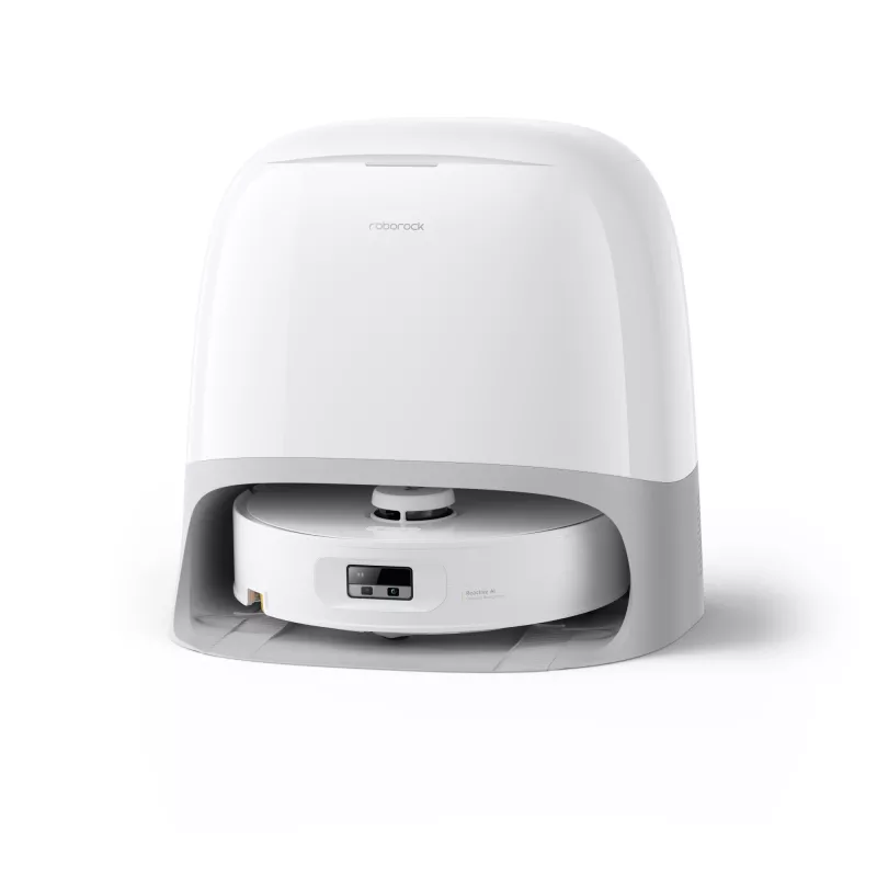 Roborock Qrevo Curv 2 Flow robot dulkių siurblys su šlapiu valymu, dulkėms skirtas maišelis 0,325 L, Li‑Ion 5200 mAh, 240 min, baltas