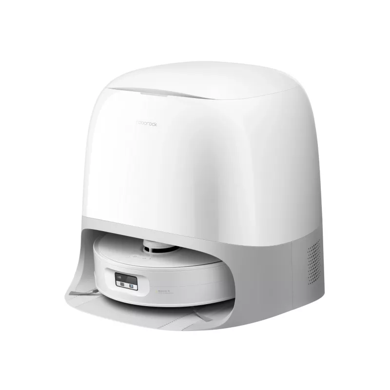 Roborock Qrevo Curv 2 Flow robot dulkių siurblys su šlapiu valymu, dulkėms skirtas maišelis 0,325 L, Li‑Ion 5200 mAh, 240 min, baltas