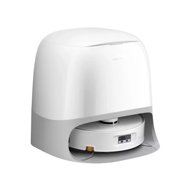 Roborock Qrevo Curv 2 Flow robot dulkių siurblys su šlapiu valymu, dulkėms skirtas maišelis 0,325 L, Li‑Ion 5200 mAh, 240 min, baltas