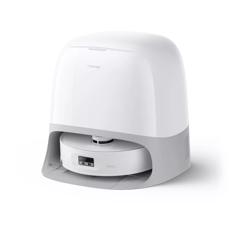 Roborock Qrevo Curv 2 Flow robot dulkių siurblys su šlapiu valymu, dulkėms skirtas maišelis 0,325 L, Li‑Ion 5200 mAh, 240 min, baltas