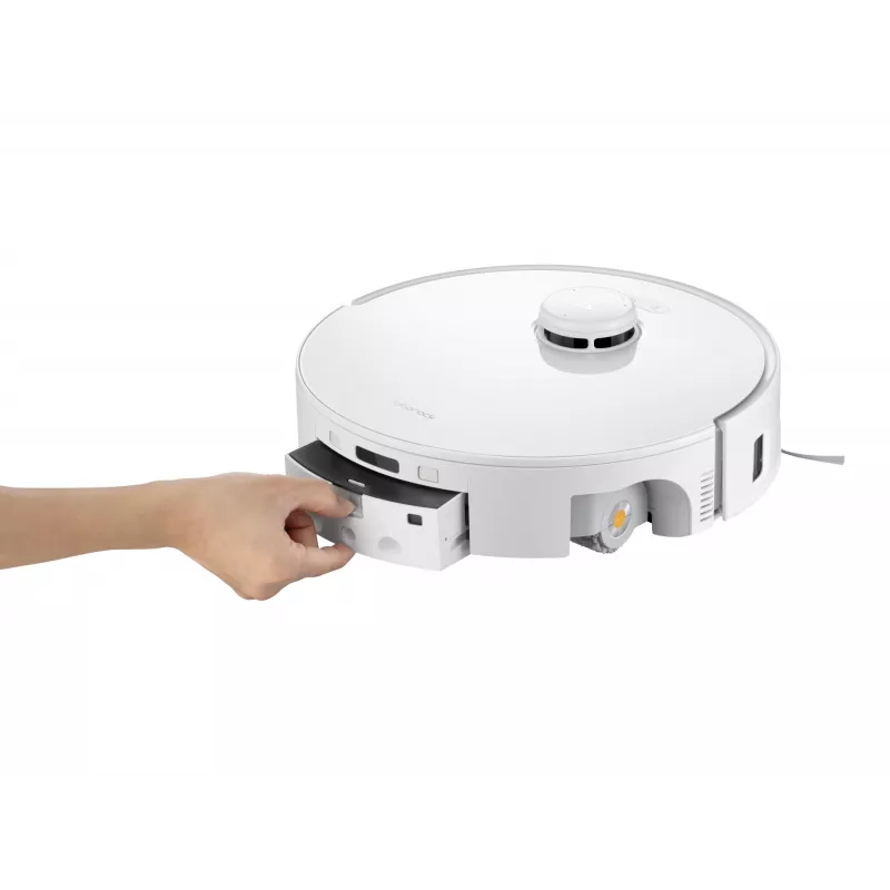 Roborock Qrevo Curv 2 Flow robot dulkių siurblys su šlapiu valymu, dulkėms skirtas maišelis 0,325 L, Li‑Ion 5200 mAh, 240 min, baltas
