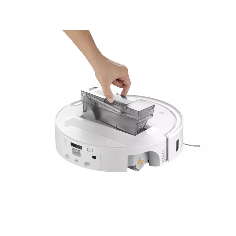 Roborock Qrevo Curv 2 Flow robot dulkių siurblys su šlapiu valymu, dulkėms skirtas maišelis 0,325 L, Li‑Ion 5200 mAh, 240 min, baltas