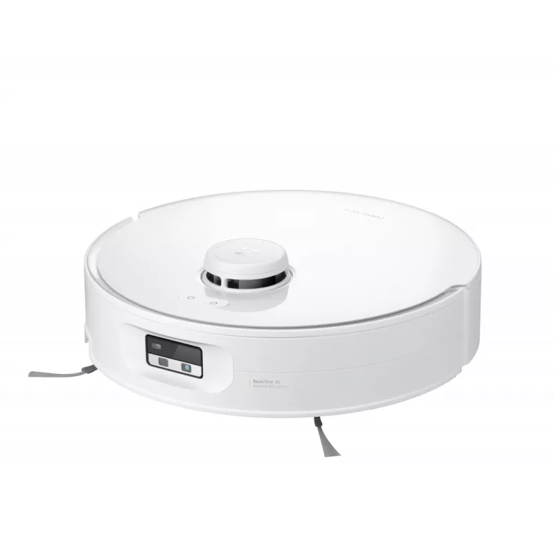 Roborock Qrevo Curv 2 Flow robot dulkių siurblys su šlapiu valymu, dulkėms skirtas maišelis 0,325 L, Li‑Ion 5200 mAh, 240 min, baltas