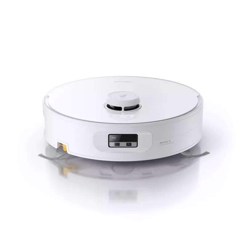 Roborock Qrevo Curv 2 Flow robot dulkių siurblys su šlapiu valymu, dulkėms skirtas maišelis 0,325 L, Li‑Ion 5200 mAh, 240 min, baltas
