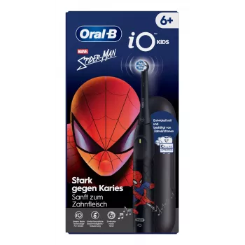 Oral-B iO Kids Spiderman besielis vaikiškas dantų šepetėlis, juodas