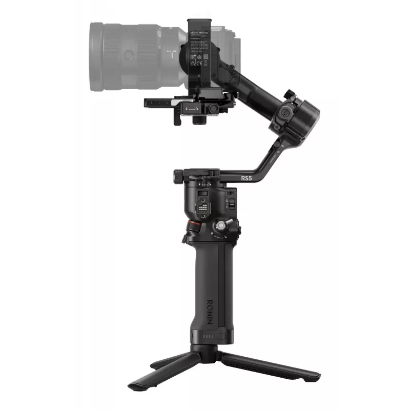 Rankinis kameros stabilizatorius DJI RS 5 — aliuminis, juodas, 30 h veikimo laikas, 1,46 kg