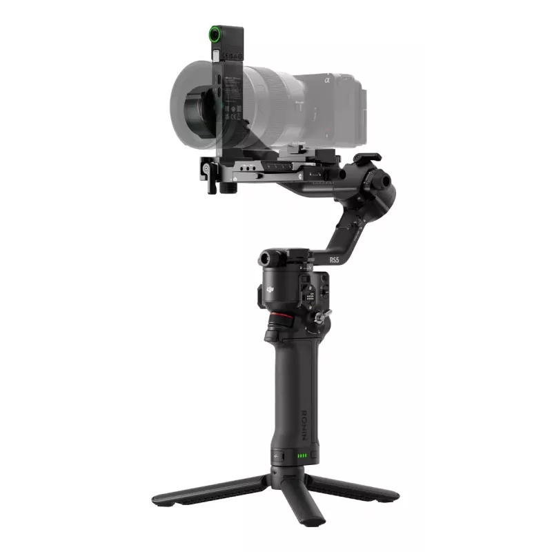 Rankinis kameros stabilizatorius DJI RS 5 — aliuminis, juodas, 30 h veikimo laikas, 1,46 kg