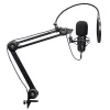 Podcast mikrofonas TRUST GXT 270 Emita II+ – kondensatorinis USB, laidinis, metalinis korpusas, juodas, 2,5 m laidas