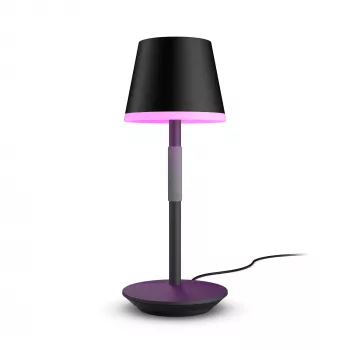 Nešiojama protinga stalinė lempa Philips Hue Go Bluetooth Zigbee Juoda