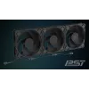 140 mm ventiliatorius Arctic Freezer P14 Pro Reverse — 166,5 m³/h, 5,1 mmH₂O, Fluid Dynamic Bearing, A‑RGB, PWM, juodas, su kabelio skirstytuvu