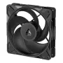 140 mm ventiliatorius Arctic Freezer P14 Pro Reverse — 166,5 m³/h, 5,1 mmH₂O, Fluid Dynamic Bearing, A‑RGB, PWM, juodas, su kabelio skirstytuvu