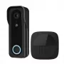 Vaizdo durų skambutis TRUST DOORCAM-3000 juodas, 3 MP, Wi‑Fi 2.4 GHz, MicroSD iki 256 GB, baterija/USB (8–24 V)