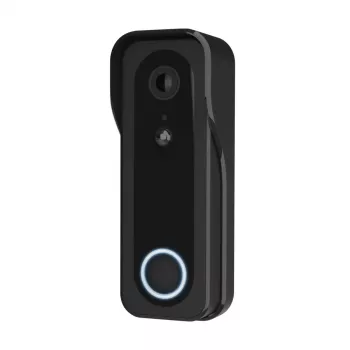 Vaizdo durų skambutis TRUST DOORCAM-3000 juodas, 3 MP, Wi‑Fi 2.4 GHz, MicroSD iki 256 GB, baterija/USB (8–24 V)