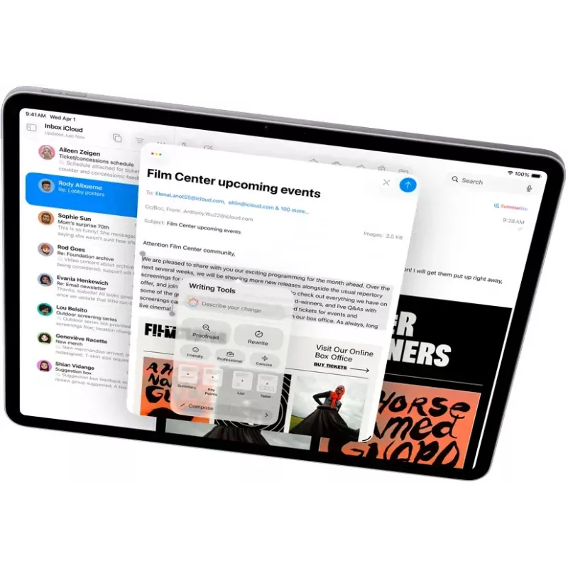 Planšetinis kompiuteris Apple iPad Air 11 colių (M4) Wi‑Fi 128GB, 11 colių LED 2360×1640, 12GB RAM, 12MP kameros, Žvaigždžių šviesa