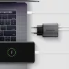 Sieninis įkroviklis AXAGON ACU-PQ67D, 67W, USB-C PD3.0 + USB-A QC4+, 2 išėjimai, LCD ekranas, 100–240V