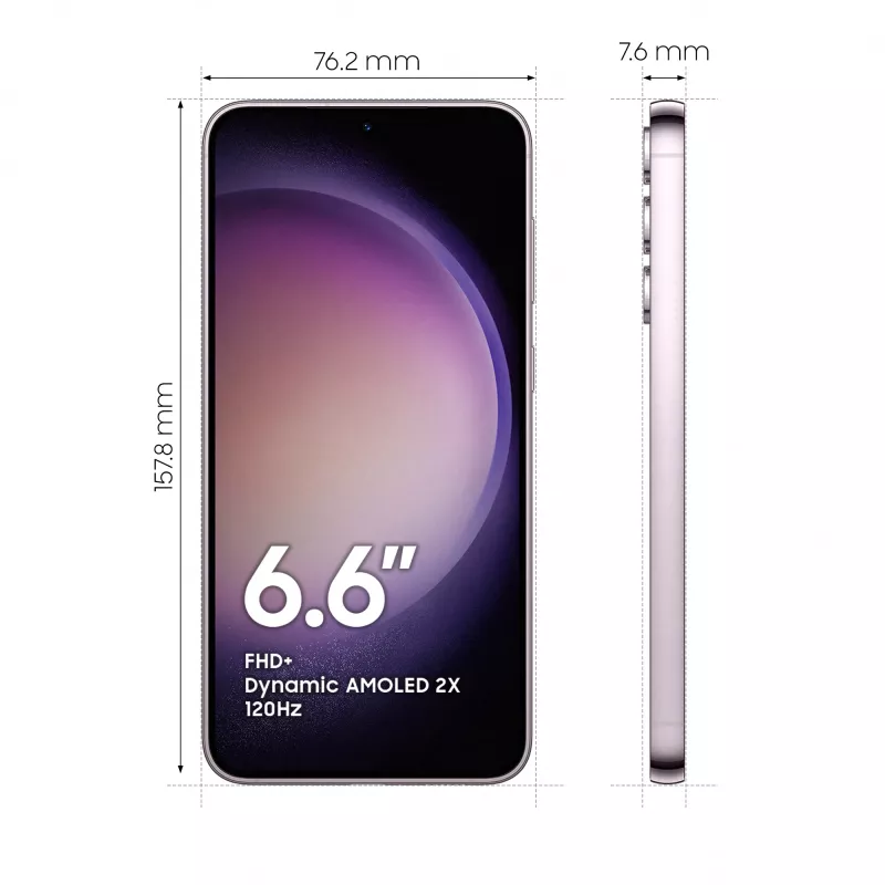 Samsung Galaxy S23+ SM-S916B 16,8 cm (6,6 colio) Dual SIM Android 13 5G USB Type-C 8 GB 256 GB 4700 mAh Levandų spalvos
