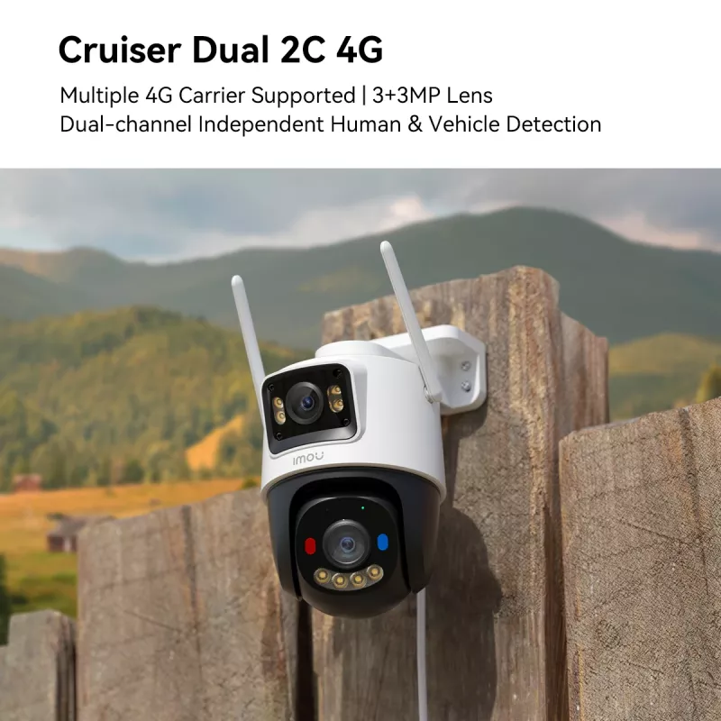 IP stebėjimo kamera IMOU Cruiser Dual 2C 4G Turret Lauko 2304×1296 3.6 mm lęšis Lubos/siena