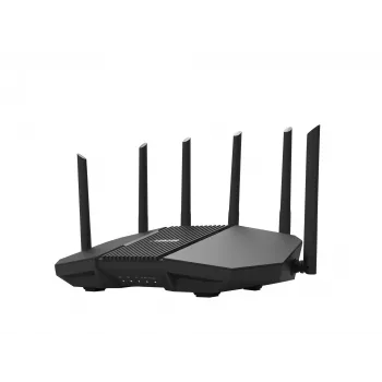 Stalinis maršrutizatorius ASUS RT-BE90U BE9400 AiMesh — Triju dažnių Wi‑Fi 7 (2.4/5/6 GHz), 9400 Mbps, 2.5 Gigabit Ethernet, 4× RJ‑45 LAN, USB, Juodas
