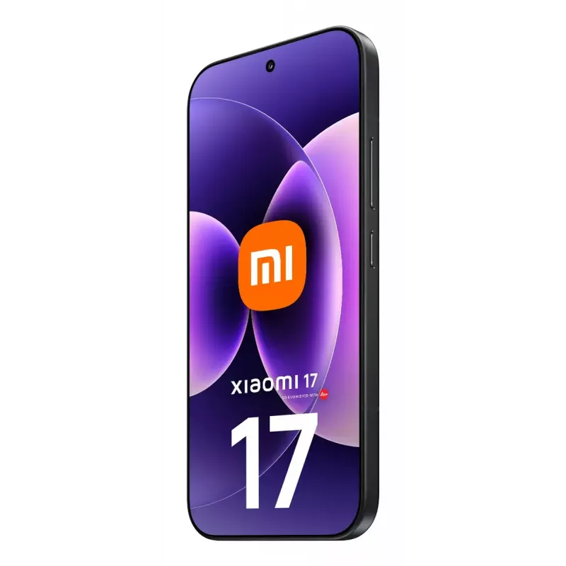 Išmanusis telefonas Xiaomi 17 – 16 cm (6,3 colio) ekranas, Snapdragon 8 Elite Gen 5, 12 GB RAM, 512 GB, 50 MP triguba kamera, 6330 mAh, juodas