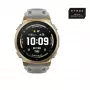 Išmanusis laikrodis Amazfit T-rex 3 Pro 44 mm, 1,32 colio AMOLED 466×466, 16 GB, 64 MB RAM, GPS, Wi-Fi, atsparus vandeniui 45 m, auksinis korpusas, pilkas silikoninis dirželis