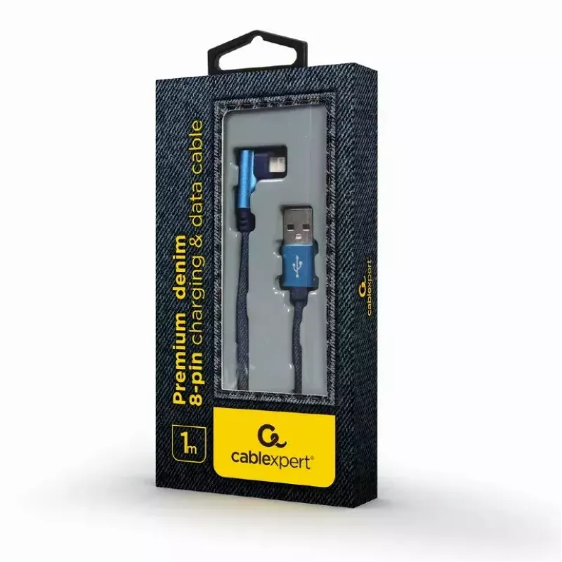 USB 2.0 duomenų laidas Gembird CC-USB2J-AMLML-1M-BL — USB A į Micro-USB B/Lightning, 1 m, mėlynas/juodas