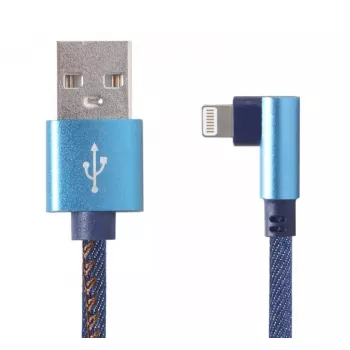 USB 2.0 duomenų laidas Gembird CC-USB2J-AMLML-1M-BL — USB A į Micro-USB B/Lightning, 1 m, mėlynas/juodas