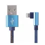 USB 2.0 duomenų laidas Gembird CC-USB2J-AMLML-1M-BL — USB A į Micro-USB B/Lightning, 1 m, mėlynas/juodas