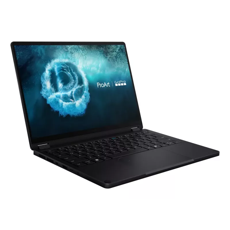 Konvertuojamas 2-in-1 nešiojamas kompiuteris ASUS ProArt PX13 HN7306EAC GoPro Edition — AMD Ryzen AI Max+ 395, 3 GHz, 13,3 colio 3K liečiamasis, 128 GB LPDDR5x, 1 TB SSD, Windows 11 Pro, juodas