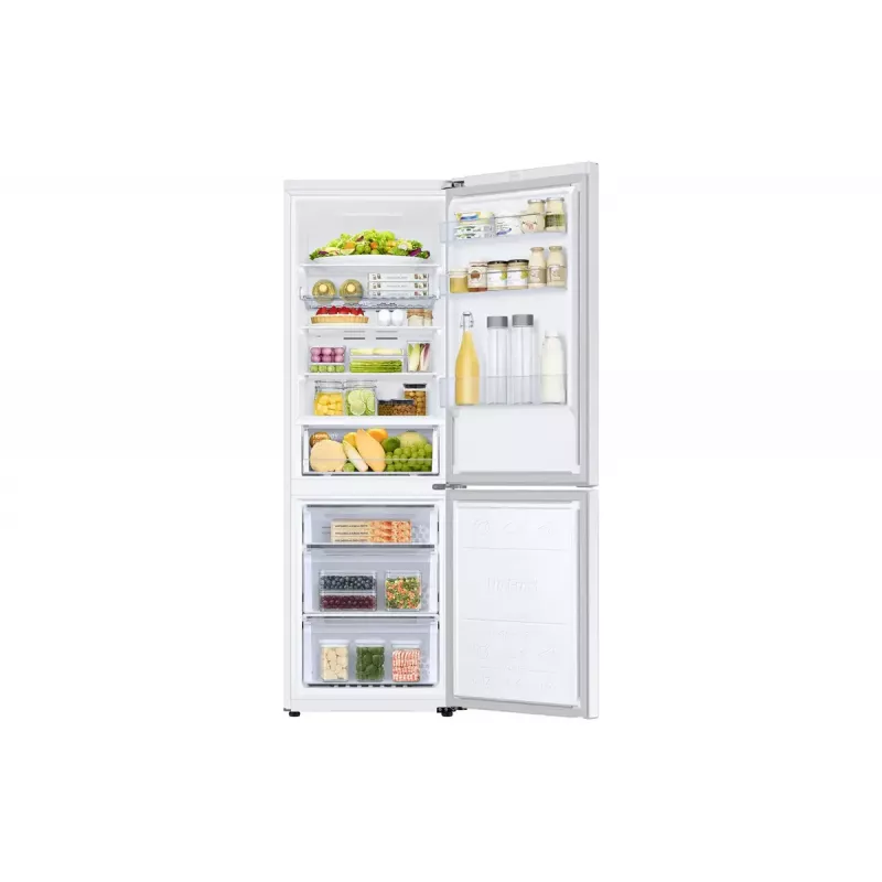 Laisvai pastatomas šaldytuvas Samsung RB34C672EWW – 344 L bendras (Šaldytuvas 230 L / Šaldiklis 114 L), No Frost, Baltas