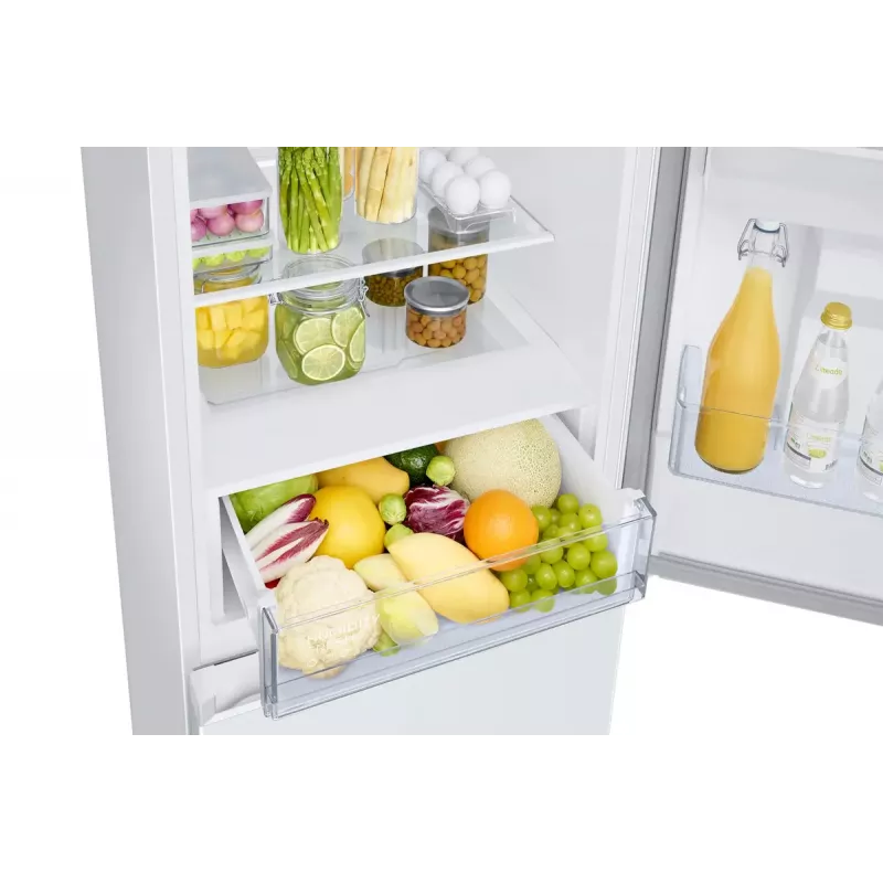 Laisvai pastatomas šaldytuvas Samsung RB34C672EWW – 344 L bendras (Šaldytuvas 230 L / Šaldiklis 114 L), No Frost, Baltas