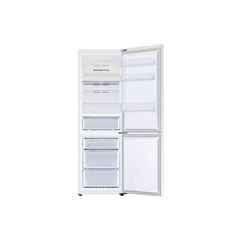 Laisvai pastatomas šaldytuvas Samsung RB34C672EWW – 344 L bendras (Šaldytuvas 230 L / Šaldiklis 114 L), No Frost, Baltas