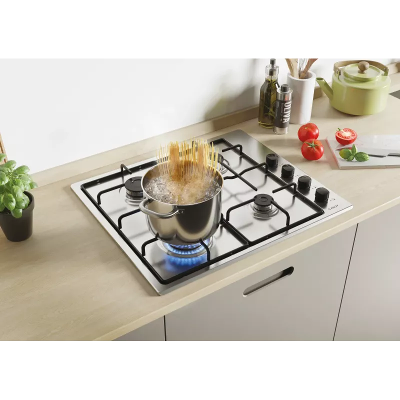 Candy Smart CHW6LBX/4U įmontuojama dujinė kaitlentė, 60 cm, nerūdijantis plienas