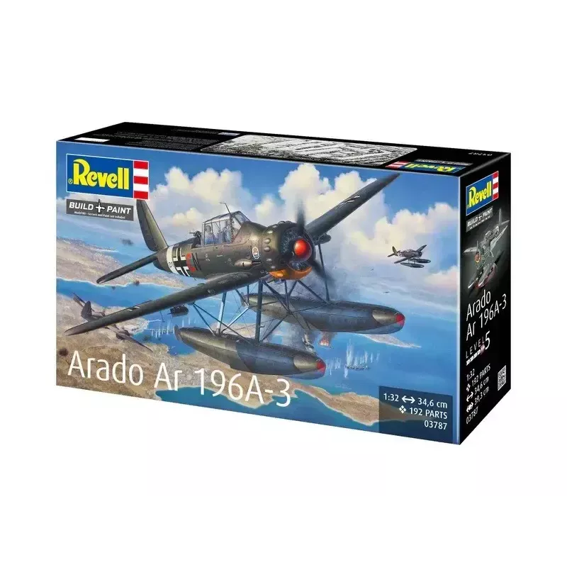 Plastikinis modelis REVELL ARADO AR 196A-3 jūrinis lėktuvas 1:32 mastelio rinkinys