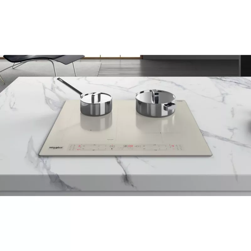 Whirlpool WLB6860NE/S Sidabrinė įmontuojama zoninė indukcinė kaitlentė 4 zonos