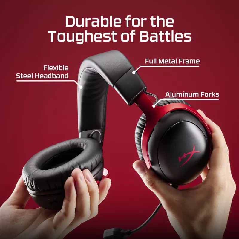 HyperX Cloud III S Wireless – Belaidės ausinės žaidimams (Juodos)