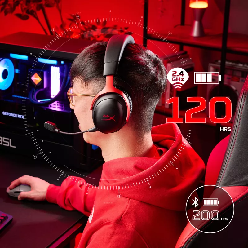 HyperX Cloud III S Wireless – Belaidės ausinės žaidimams (Juodos)