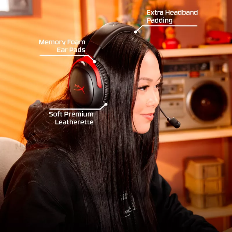 HyperX Cloud III S Wireless – Belaidės ausinės žaidimams (Juodos)