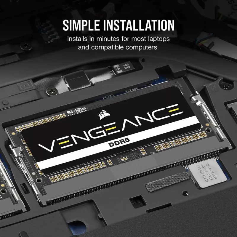 Nešiojamojo kompiuterio atmintis CORSAIR Vengeance DDR5 24 GB SO-DIMM 4800 MHz 262 kontaktų 1.1V CL40