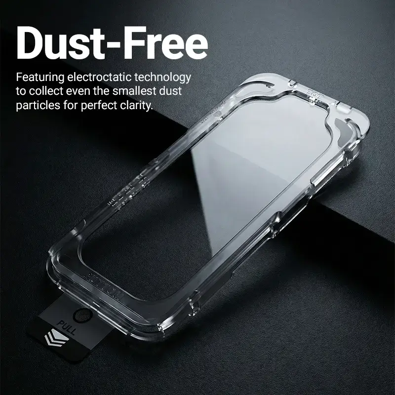 Grūdinto stiklo apsauga Crong EasyShield 2 vnt. iPhone 17 / 17 Pro / 16 Pro, aliumosilikatinis, blizgus