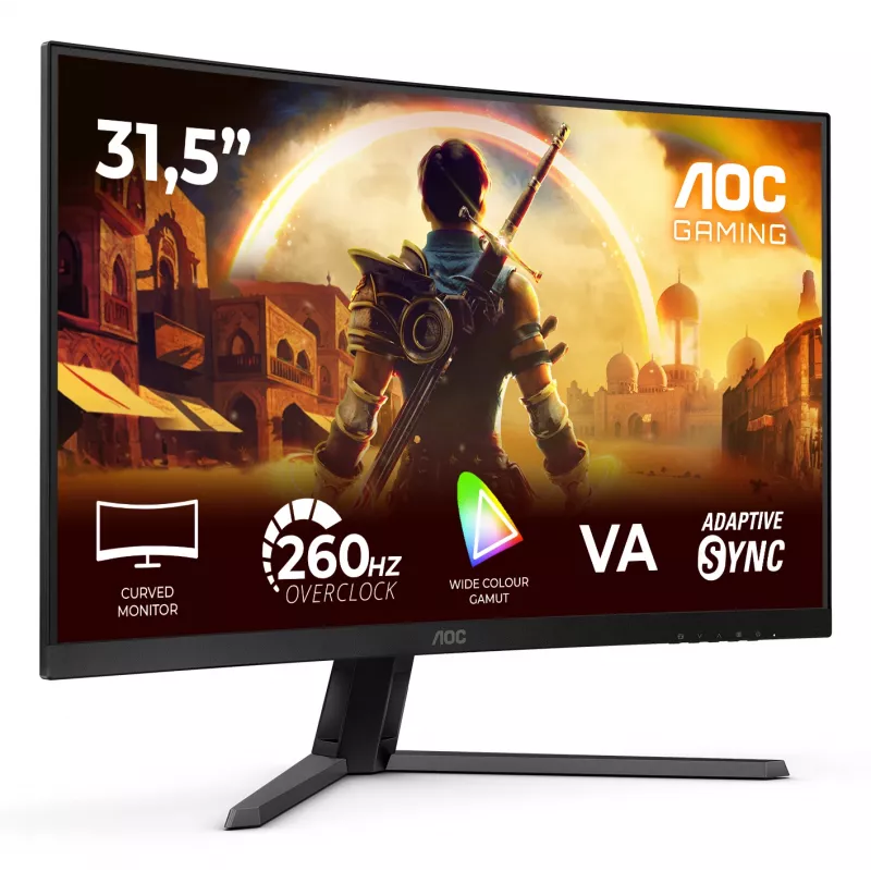 Monitorius AOC G4 C32G42ZE 80 cm (31.5 col.) 1920 x 1080 pikselių Full HD LED juodas, raudonas