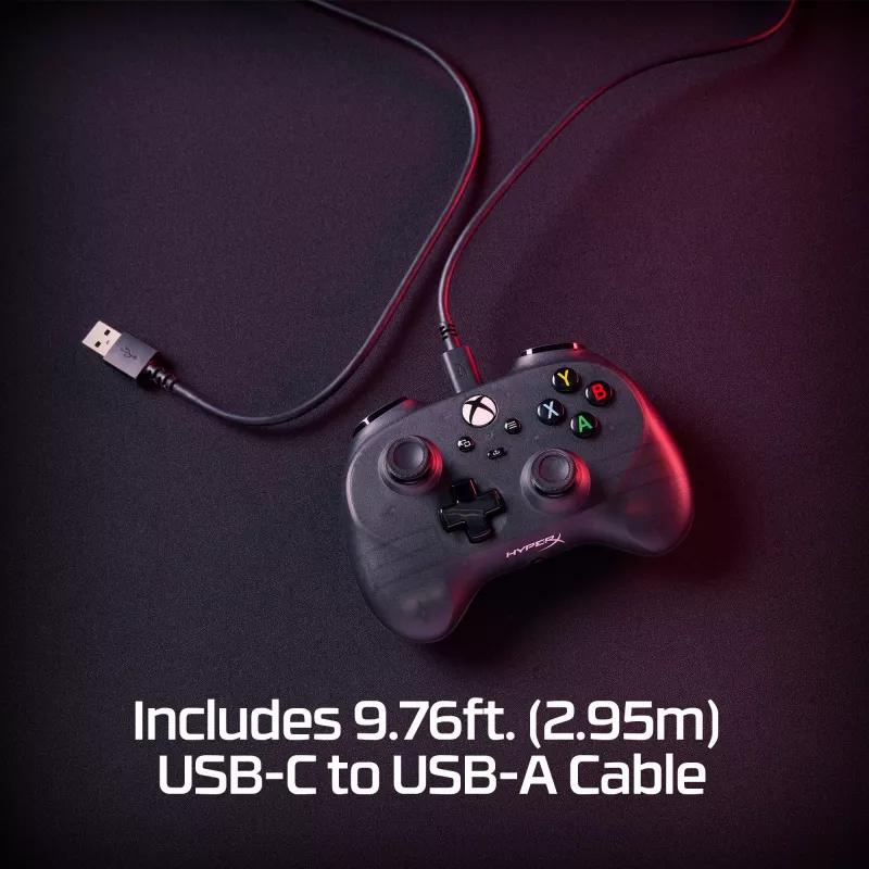 HyperX Clutch Tanto Mini WD žaidimų pultas, Xbox, Xbox One, laidinis, USB, juodas, 2,95 m