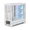 Fractal Design Pop 2 Air White TG RGB Midi Tower kompiuterio korpusas – ATX/Micro‑ATX/Mini‑ITX, grūdintas stiklas, 3x120 mm priekiniai ventiliatoriai