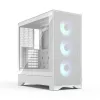 Fractal Design Pop 2 Air White TG RGB Midi Tower kompiuterio korpusas – ATX/Micro‑ATX/Mini‑ITX, grūdintas stiklas, 3x120 mm priekiniai ventiliatoriai
