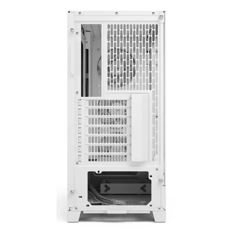 Fractal Design Pop 2 Air White TG RGB Midi Tower kompiuterio korpusas – ATX/Micro‑ATX/Mini‑ITX, grūdintas stiklas, 3x120 mm priekiniai ventiliatoriai