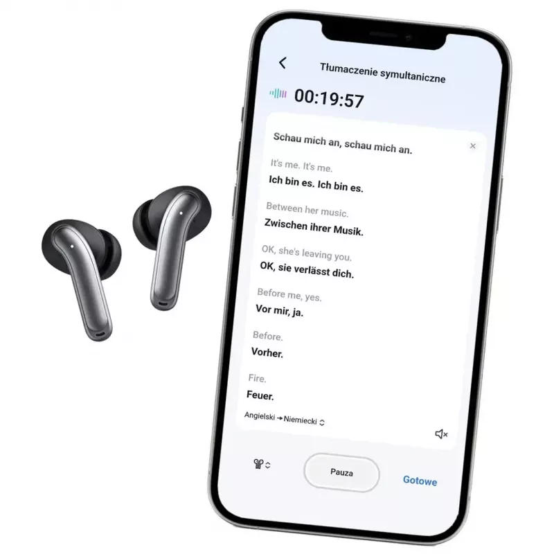 Belaidės ausinės Audiocore AC591 PRO – hibridinis ANC, ENC, 6 mikrofonai, USB-C įkrovimas, iki 9h grojimo, suderinamos su Tuya, juodos