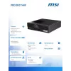 Stalinis kompiuteris MSI PRO DP21 14M-243BEU — Intel Core i5-14400, Wi‑Fi, Bluetooth, juodas